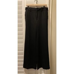 Banana Republic Pants Black Size 10 Career Wool Blend Lined Wide Leg NWT $130
